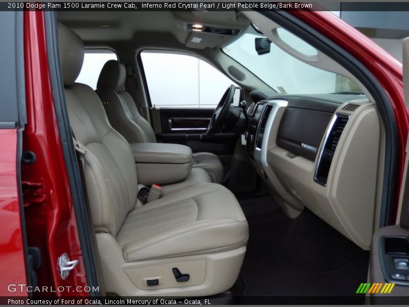 Inferno Red Crystal Pearl / Light Pebble Beige/Bark Brown 2010 Dodge Ram 1500 Laramie Crew Cab