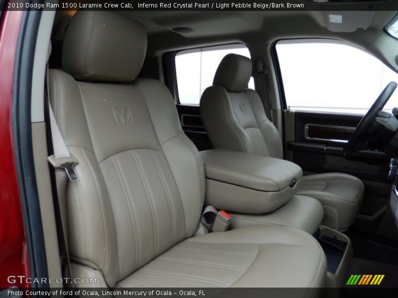 Inferno Red Crystal Pearl / Light Pebble Beige/Bark Brown 2010 Dodge Ram 1500 Laramie Crew Cab