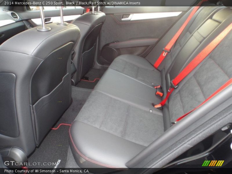 Black / Black/Red Stitch w/DINAMICA Inserts 2014 Mercedes-Benz C 250 Sport