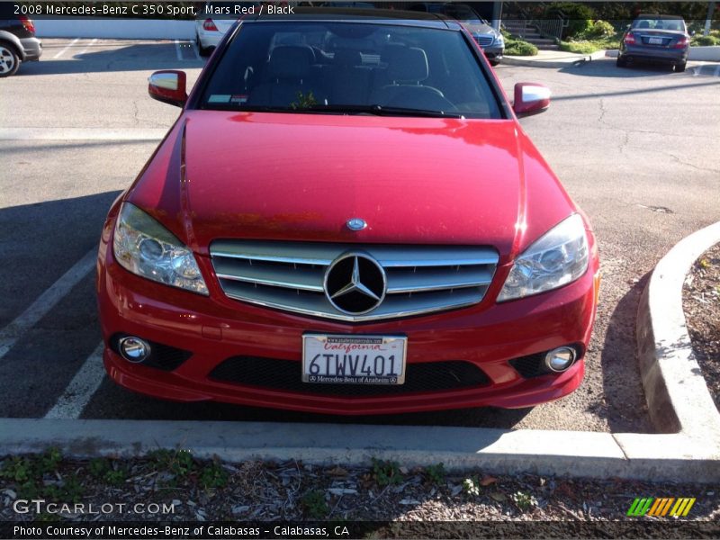 Mars Red / Black 2008 Mercedes-Benz C 350 Sport