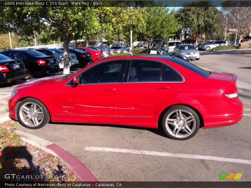 Mars Red / Black 2008 Mercedes-Benz C 350 Sport
