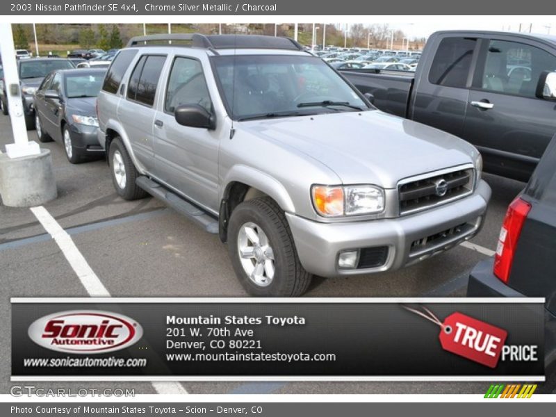 Chrome Silver Metallic / Charcoal 2003 Nissan Pathfinder SE 4x4