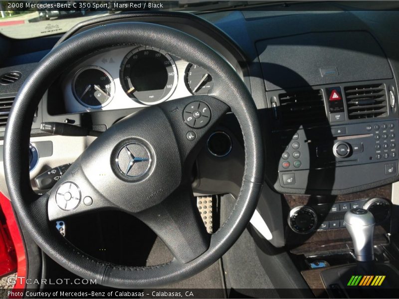 Mars Red / Black 2008 Mercedes-Benz C 350 Sport