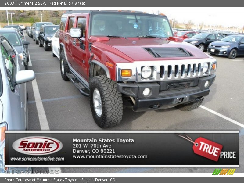 Red Metallic / Wheat 2003 Hummer H2 SUV