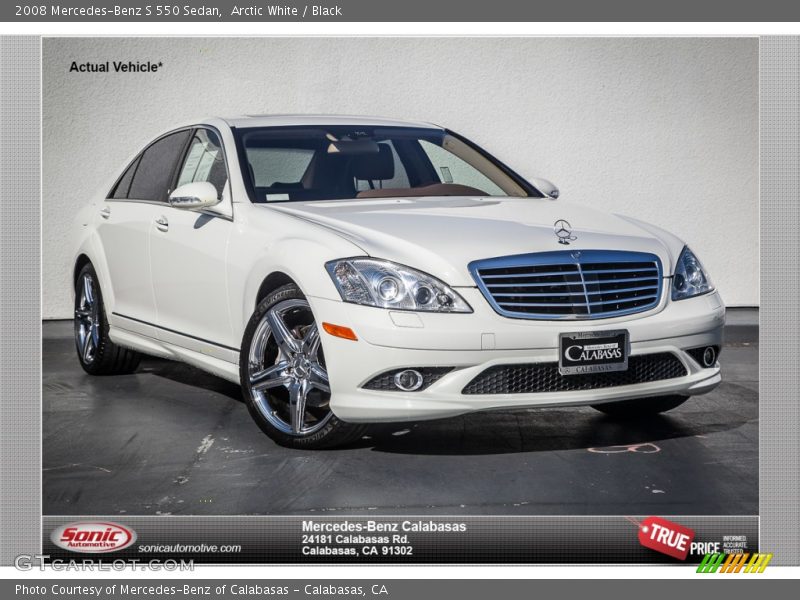 Arctic White / Black 2008 Mercedes-Benz S 550 Sedan