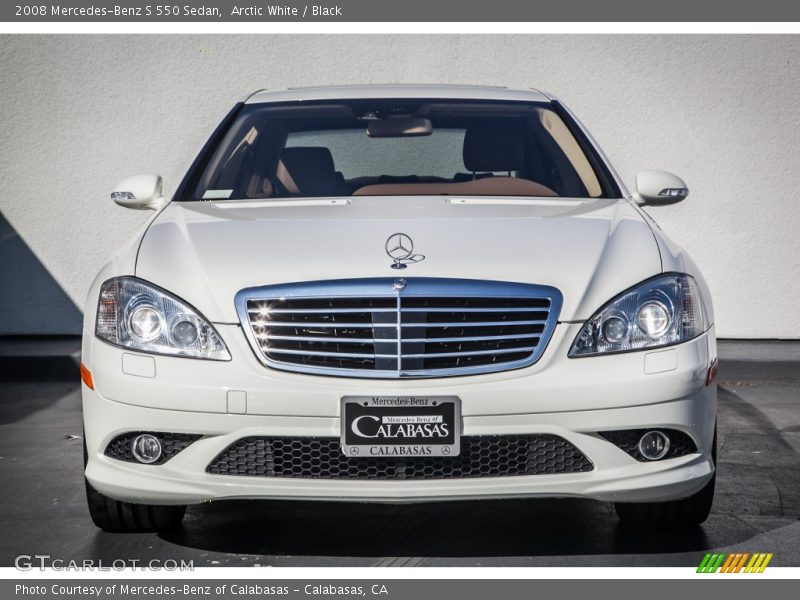 Arctic White / Black 2008 Mercedes-Benz S 550 Sedan