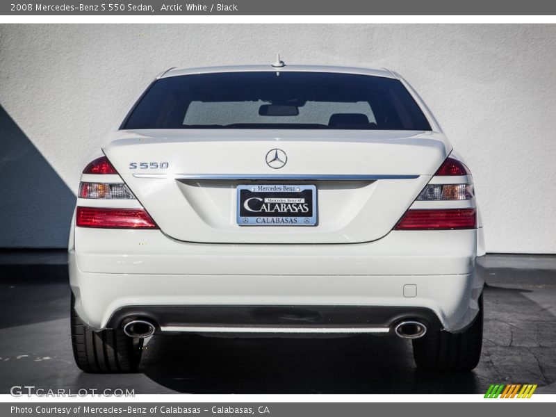 Arctic White / Black 2008 Mercedes-Benz S 550 Sedan