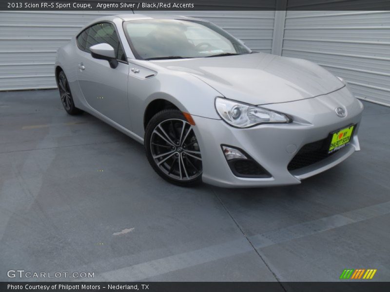 Argento Silver / Black/Red Accents 2013 Scion FR-S Sport Coupe
