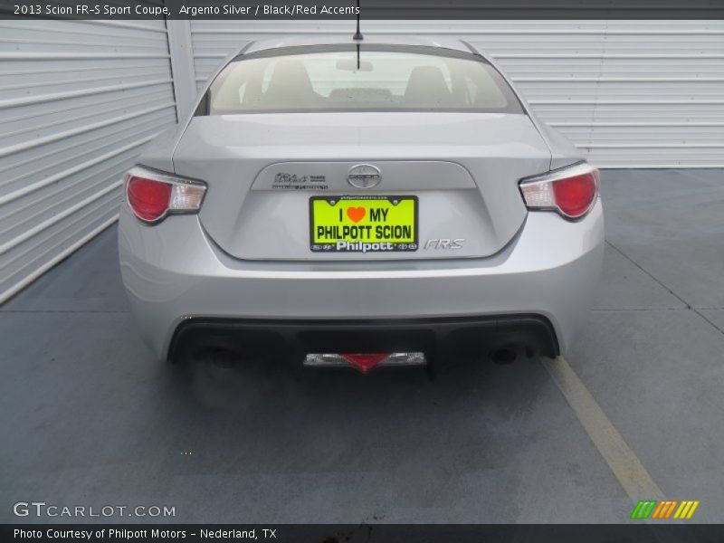 Argento Silver / Black/Red Accents 2013 Scion FR-S Sport Coupe