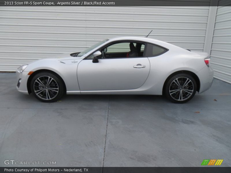 Argento Silver / Black/Red Accents 2013 Scion FR-S Sport Coupe