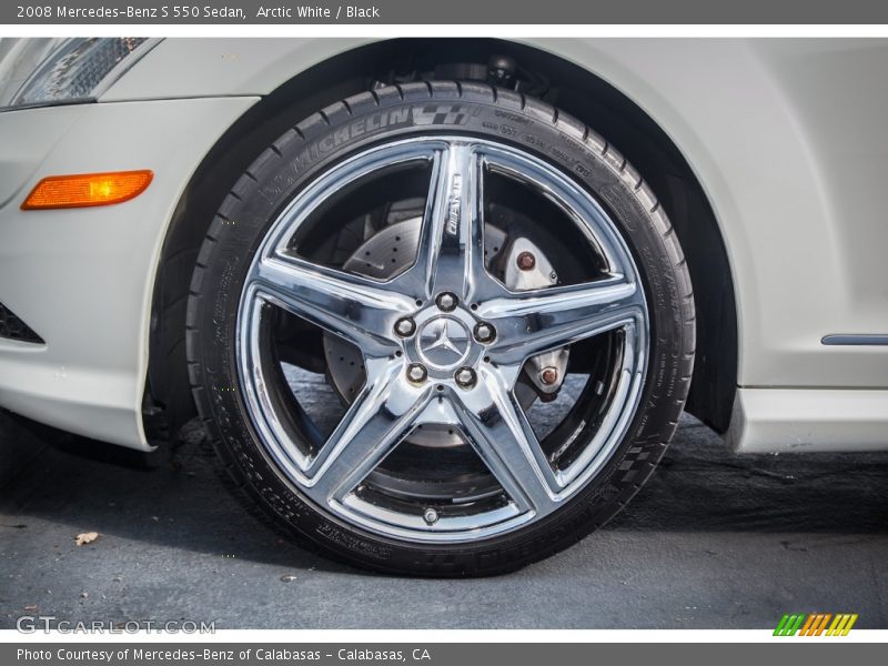 Arctic White / Black 2008 Mercedes-Benz S 550 Sedan
