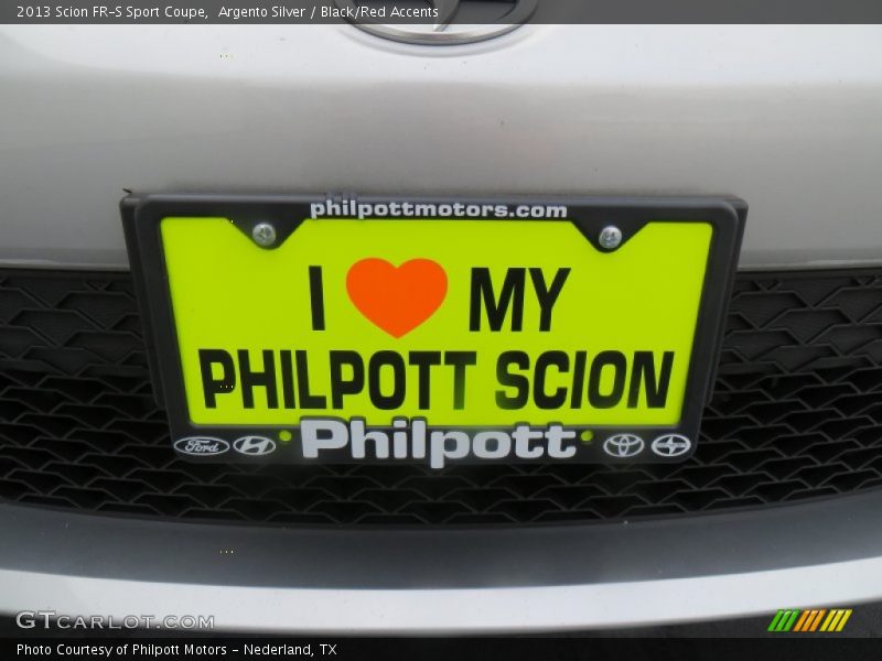 Argento Silver / Black/Red Accents 2013 Scion FR-S Sport Coupe