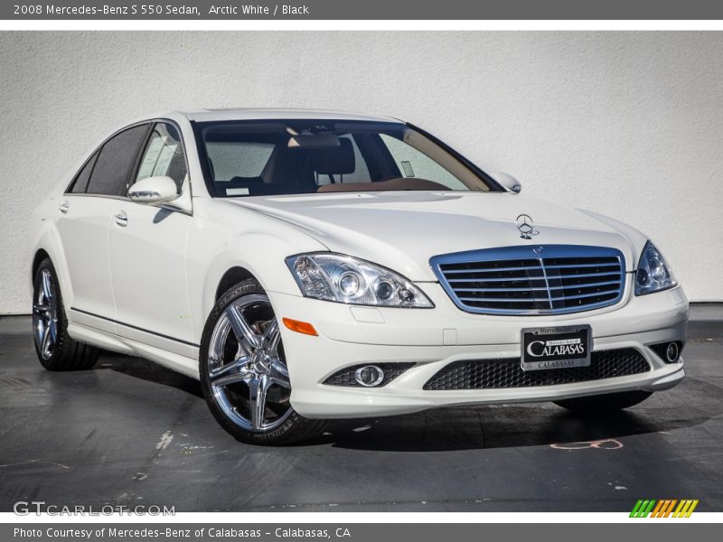 Arctic White / Black 2008 Mercedes-Benz S 550 Sedan