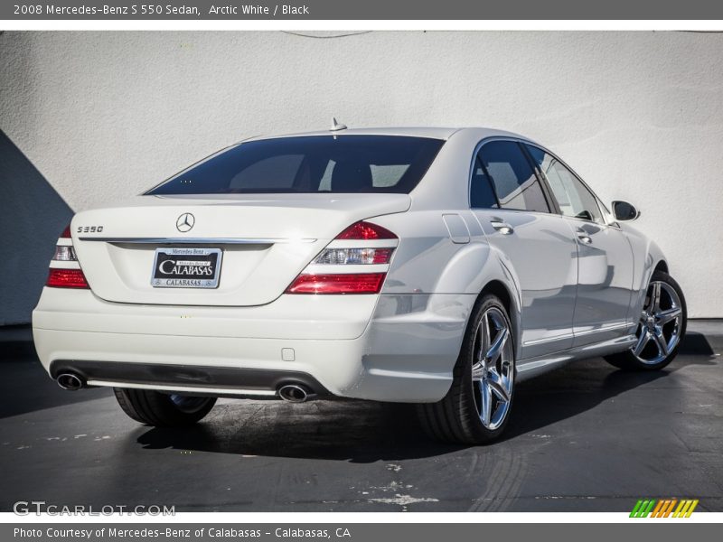 Arctic White / Black 2008 Mercedes-Benz S 550 Sedan
