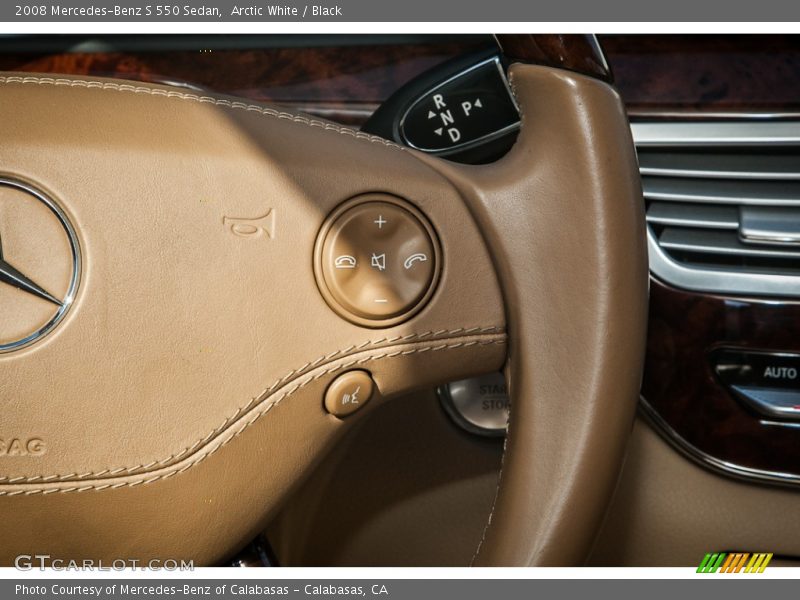 Arctic White / Black 2008 Mercedes-Benz S 550 Sedan