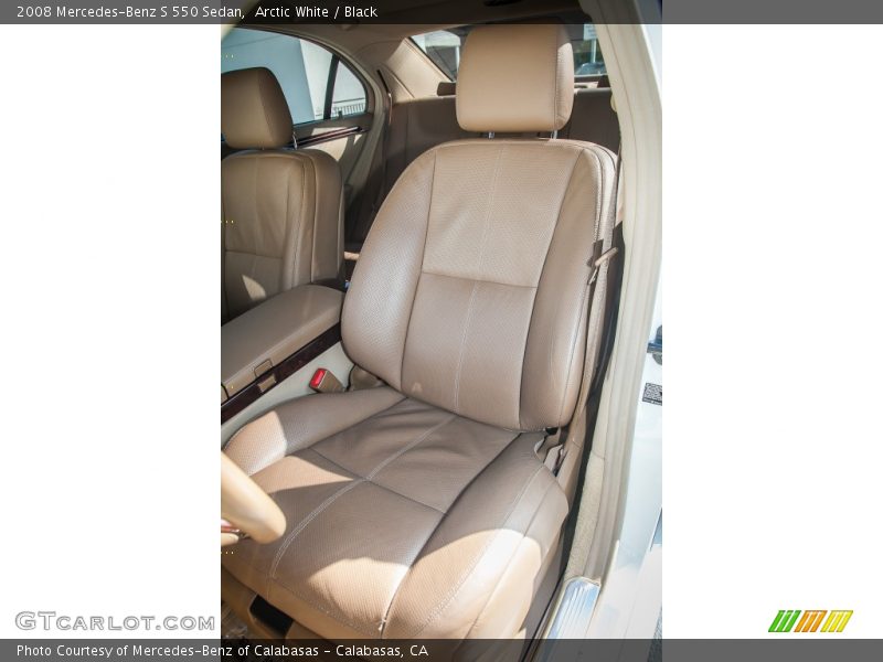 Arctic White / Black 2008 Mercedes-Benz S 550 Sedan