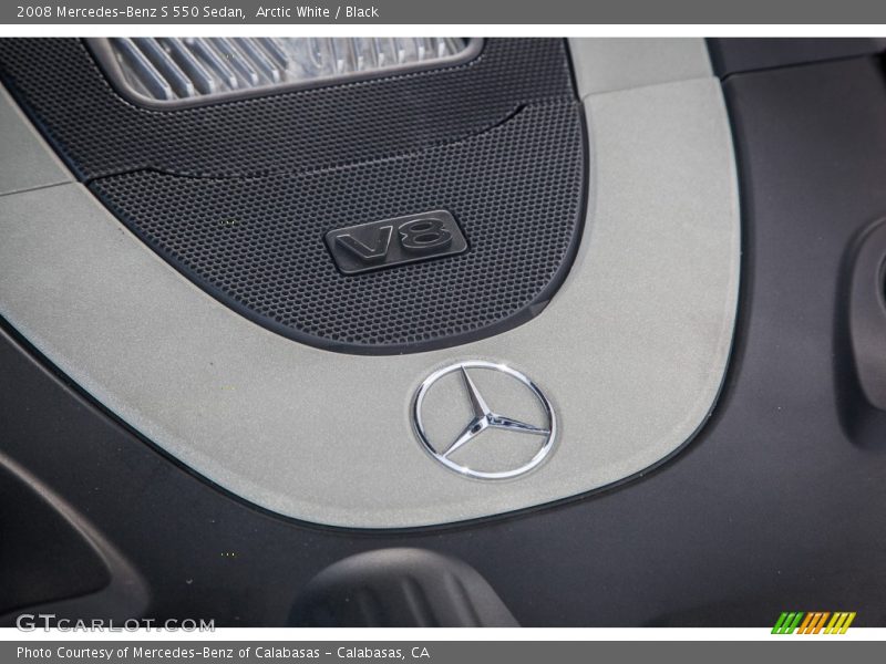 Arctic White / Black 2008 Mercedes-Benz S 550 Sedan