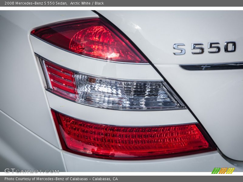 Arctic White / Black 2008 Mercedes-Benz S 550 Sedan