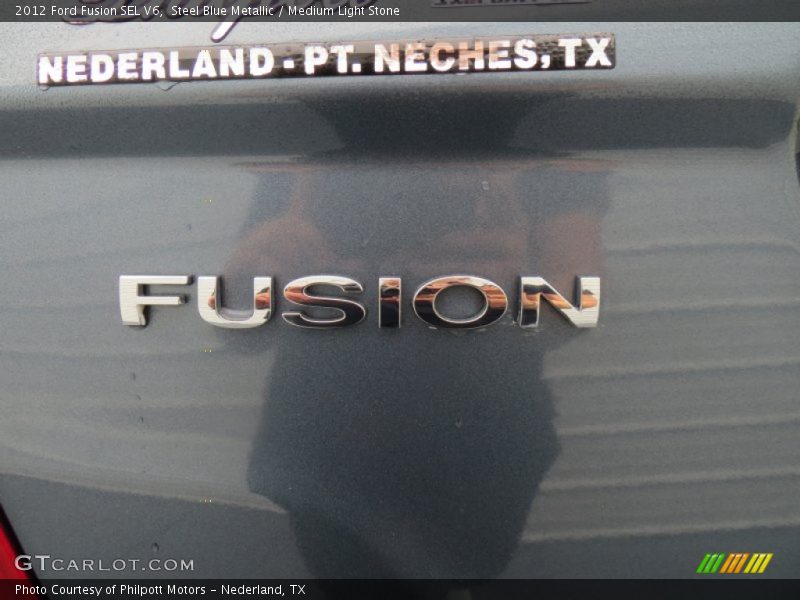Steel Blue Metallic / Medium Light Stone 2012 Ford Fusion SEL V6