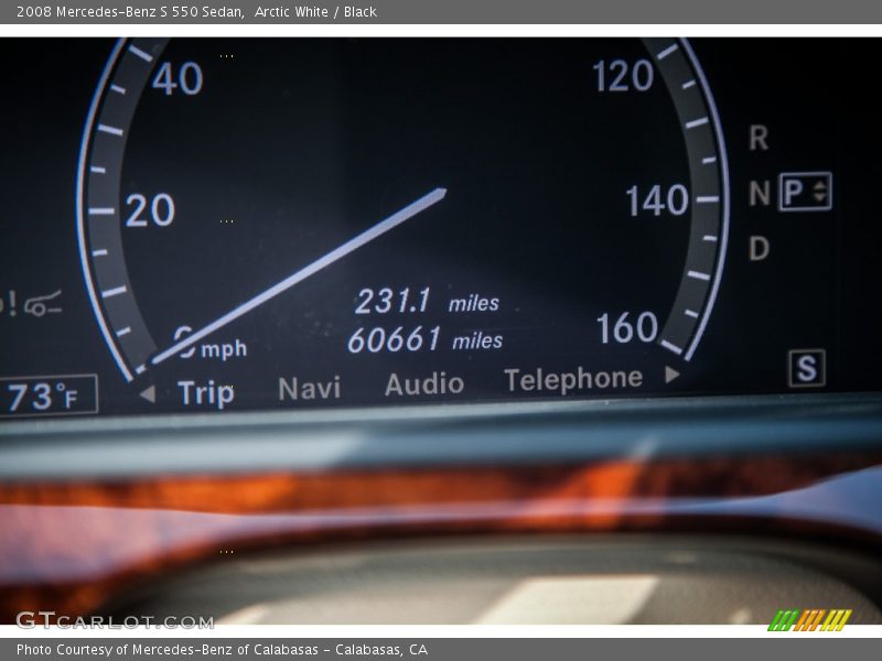 Arctic White / Black 2008 Mercedes-Benz S 550 Sedan
