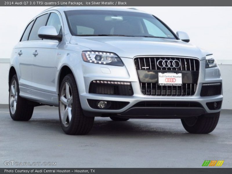 Ice Silver Metallic / Black 2014 Audi Q7 3.0 TFSI quattro S Line Package