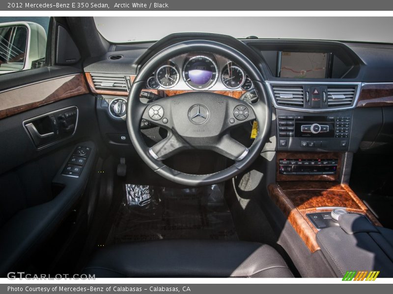 Arctic White / Black 2012 Mercedes-Benz E 350 Sedan