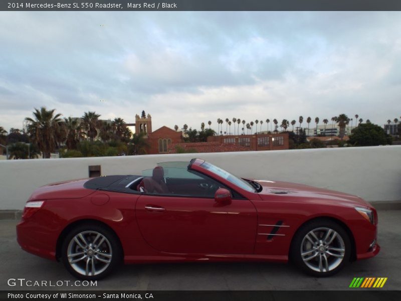 Mars Red / Black 2014 Mercedes-Benz SL 550 Roadster