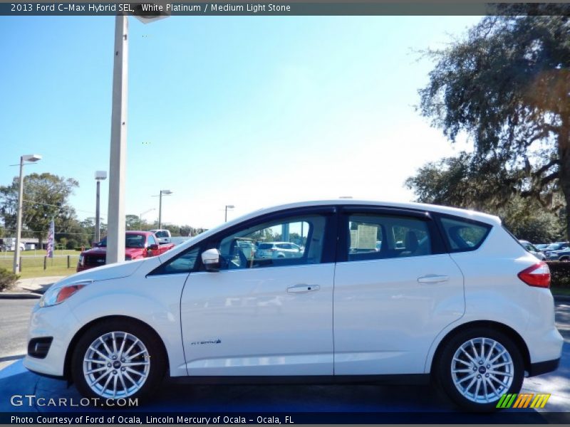 White Platinum / Medium Light Stone 2013 Ford C-Max Hybrid SEL