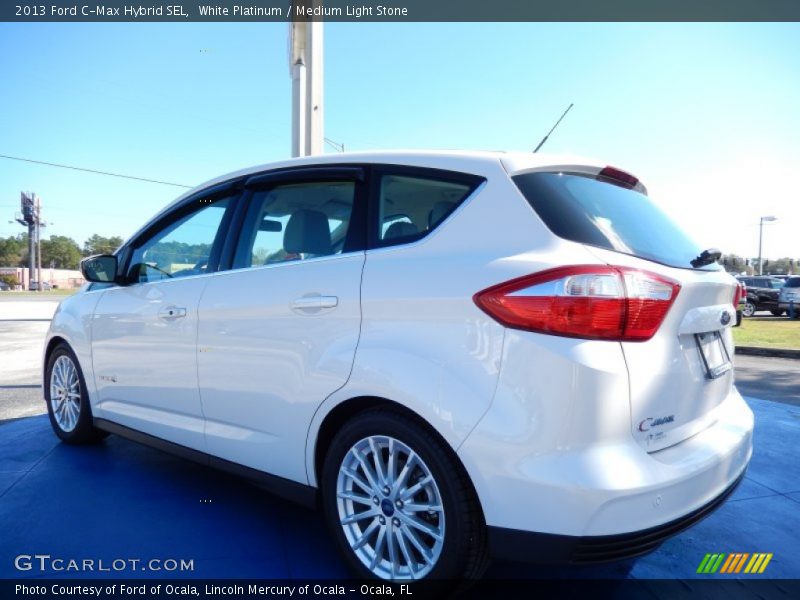 White Platinum / Medium Light Stone 2013 Ford C-Max Hybrid SEL