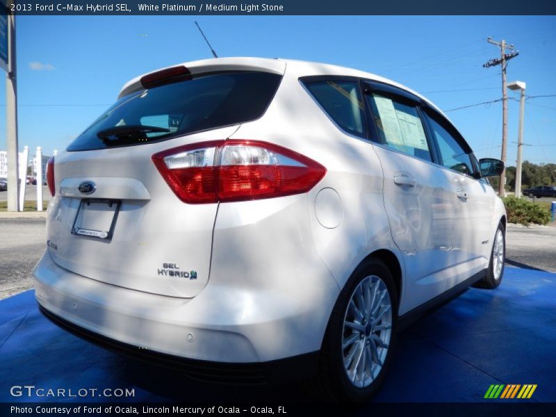White Platinum / Medium Light Stone 2013 Ford C-Max Hybrid SEL