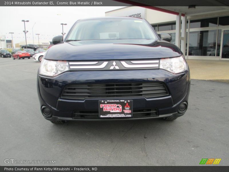 Cosmic Blue Metallic / Black 2014 Mitsubishi Outlander ES