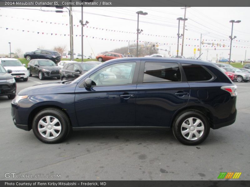 Cosmic Blue Metallic / Black 2014 Mitsubishi Outlander ES