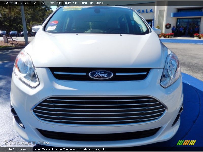 White Platinum / Medium Light Stone 2013 Ford C-Max Hybrid SEL