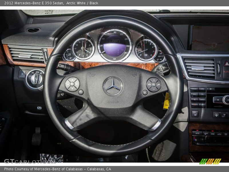 Arctic White / Black 2012 Mercedes-Benz E 350 Sedan
