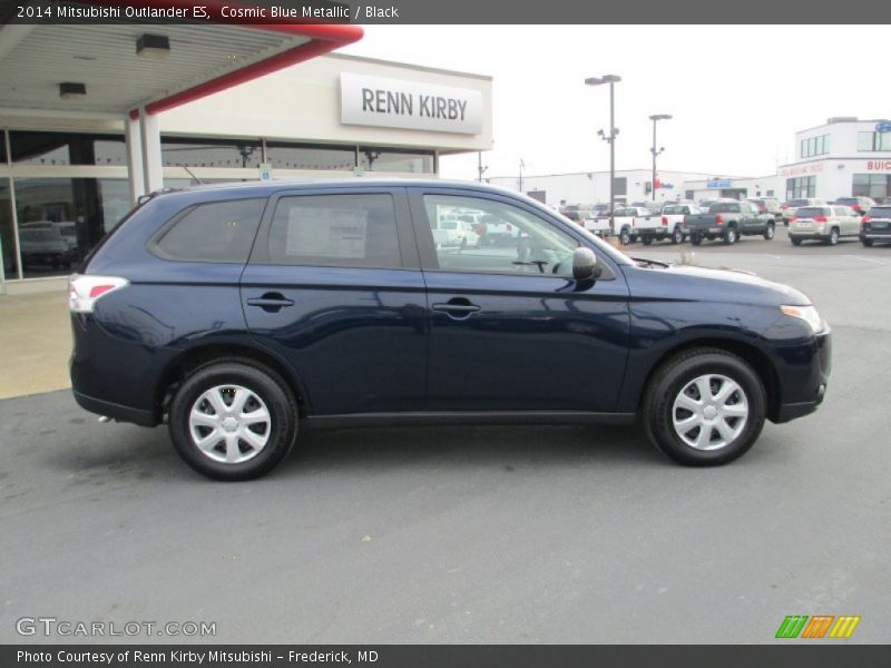 Cosmic Blue Metallic / Black 2014 Mitsubishi Outlander ES