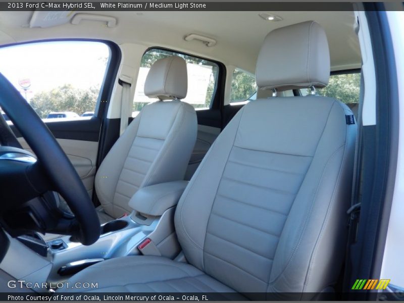 White Platinum / Medium Light Stone 2013 Ford C-Max Hybrid SEL