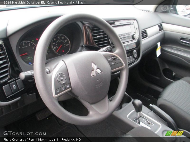 Cosmic Blue Metallic / Black 2014 Mitsubishi Outlander ES