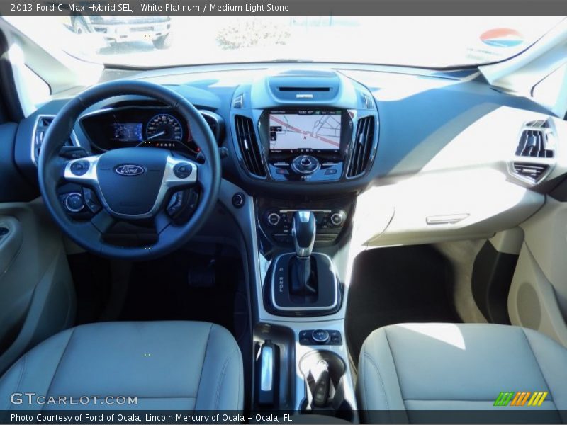 White Platinum / Medium Light Stone 2013 Ford C-Max Hybrid SEL