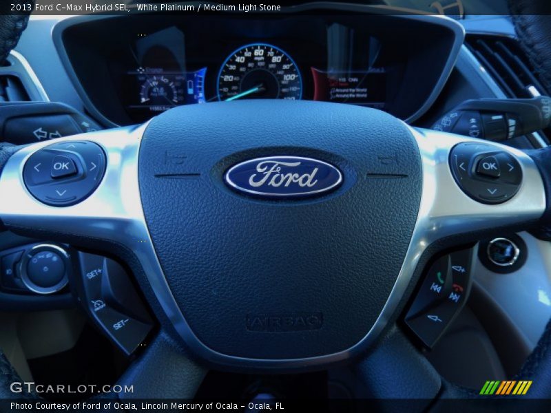 White Platinum / Medium Light Stone 2013 Ford C-Max Hybrid SEL
