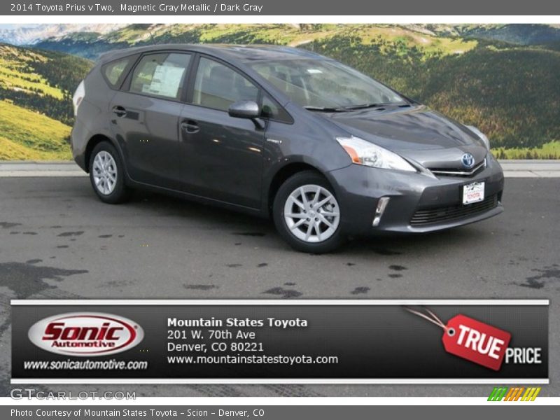 Magnetic Gray Metallic / Dark Gray 2014 Toyota Prius v Two