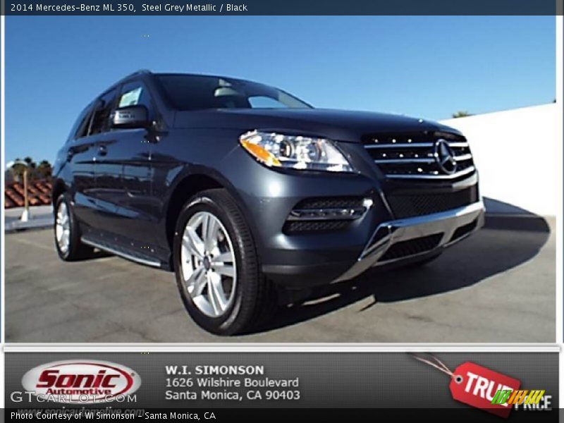 Steel Grey Metallic / Black 2014 Mercedes-Benz ML 350