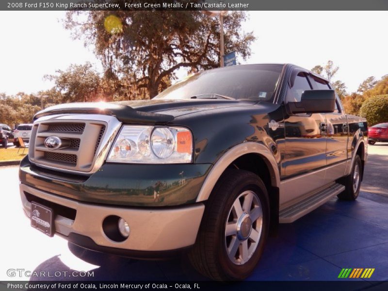 Forest Green Metallic / Tan/Castaño Leather 2008 Ford F150 King Ranch SuperCrew