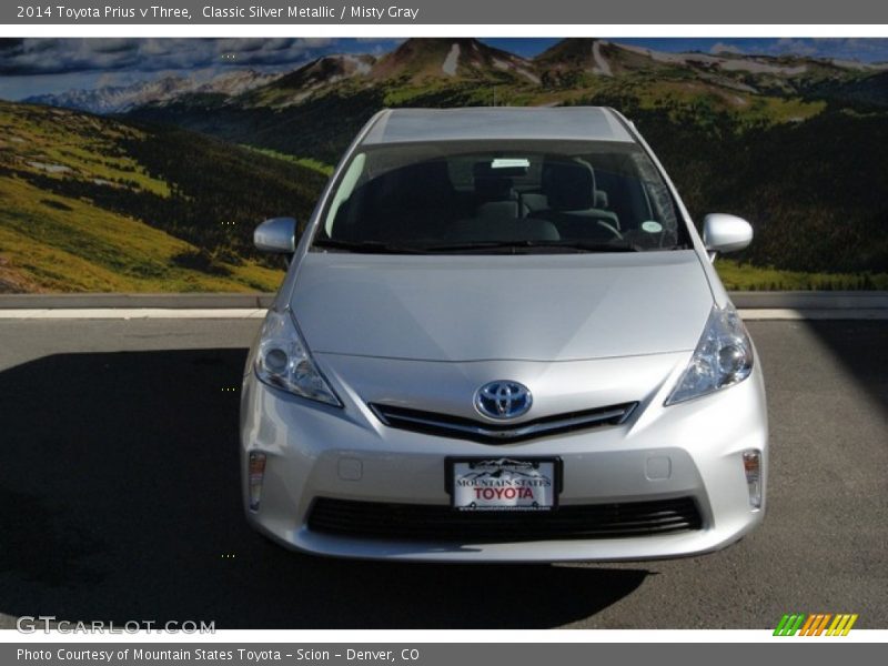 Classic Silver Metallic / Misty Gray 2014 Toyota Prius v Three
