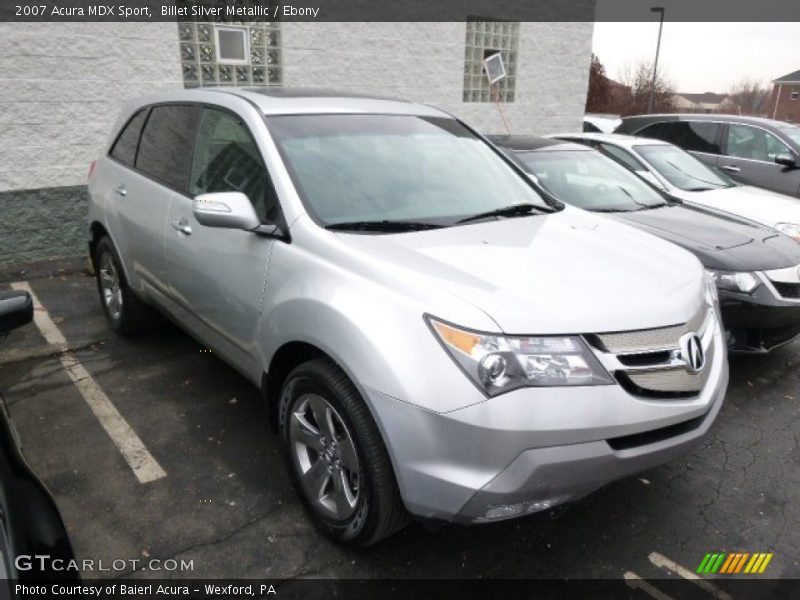 Billet Silver Metallic / Ebony 2007 Acura MDX Sport
