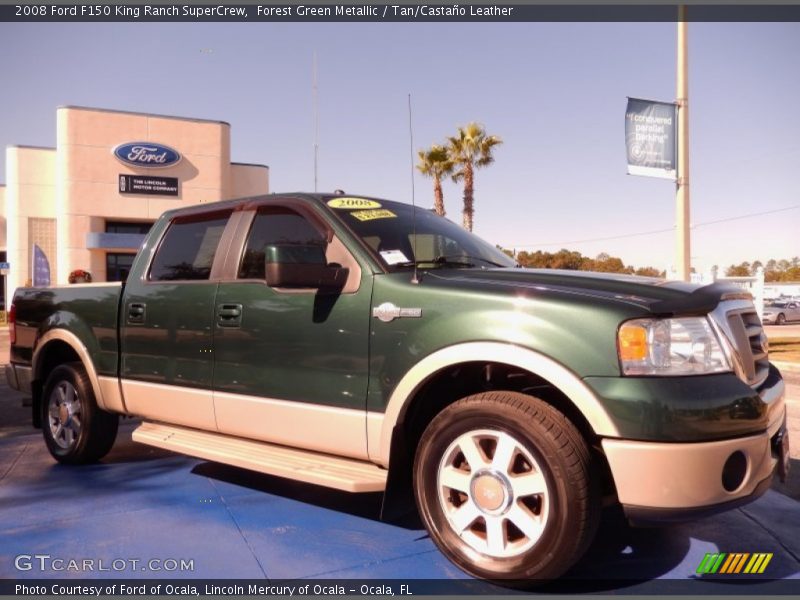 Forest Green Metallic / Tan/Castaño Leather 2008 Ford F150 King Ranch SuperCrew