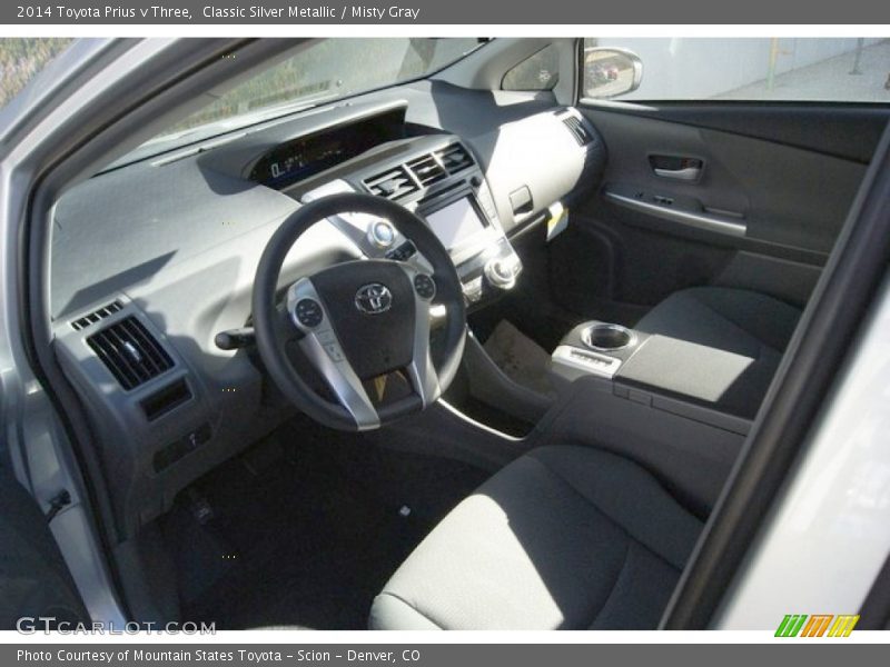 Classic Silver Metallic / Misty Gray 2014 Toyota Prius v Three