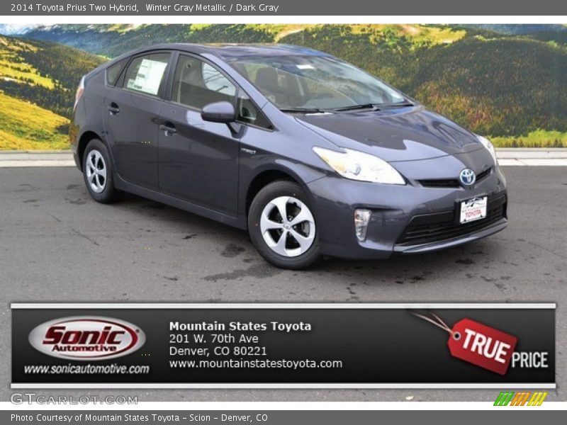 Winter Gray Metallic / Dark Gray 2014 Toyota Prius Two Hybrid