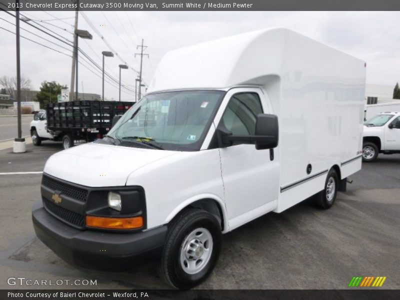 Summit White / Medium Pewter 2013 Chevrolet Express Cutaway 3500 Moving Van