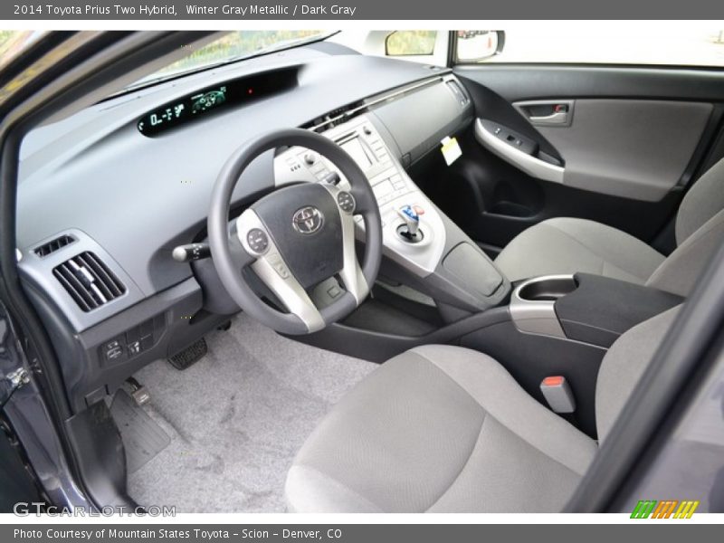 Winter Gray Metallic / Dark Gray 2014 Toyota Prius Two Hybrid