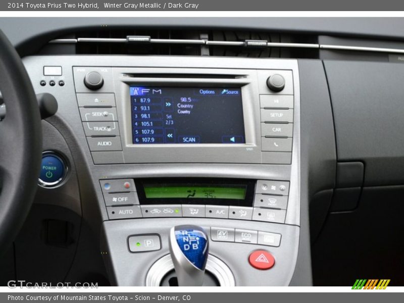 Winter Gray Metallic / Dark Gray 2014 Toyota Prius Two Hybrid